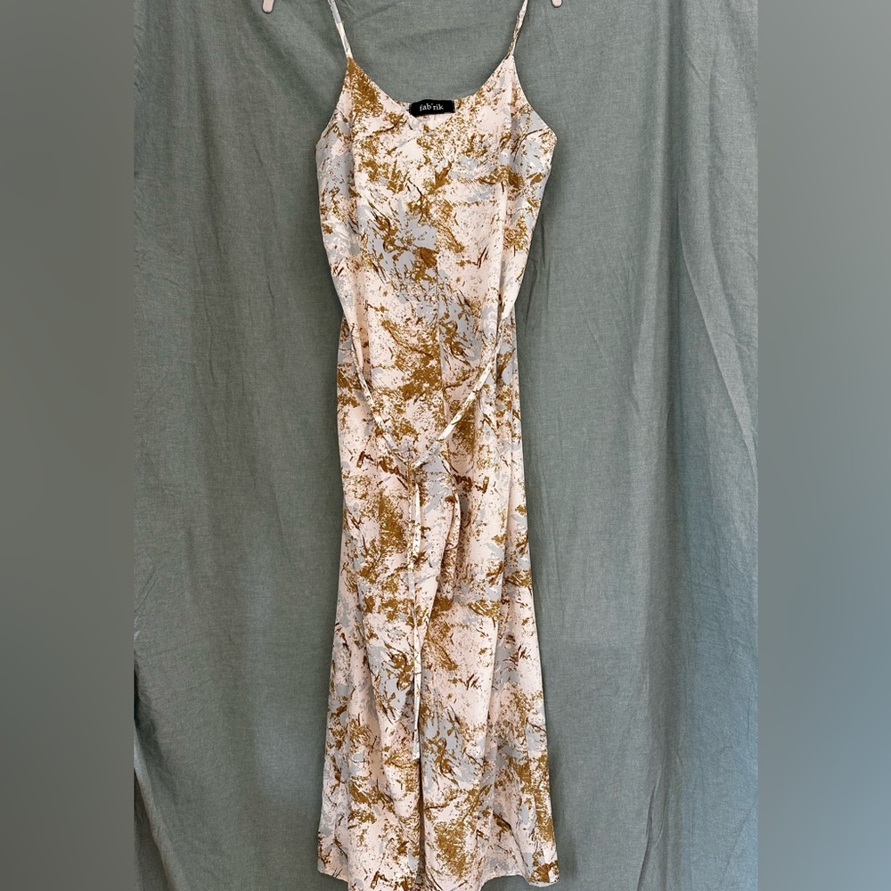Elegant Gold and Cream Women's Jumpsuit